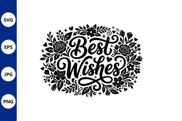 Floral Best Wishes Wreath Vector Design Review
