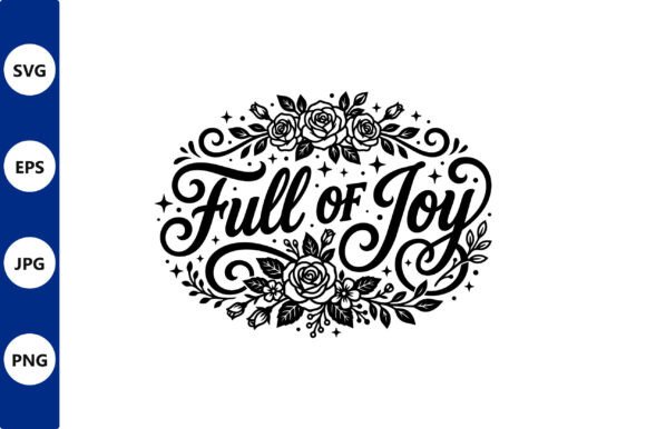 Floral Ornament Full of Joy Vector Review
