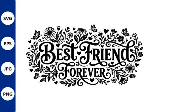Floral Typography Best Friend Forever Review