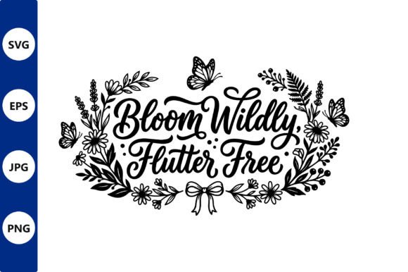 Floral Wreath Script Typography Vector Review