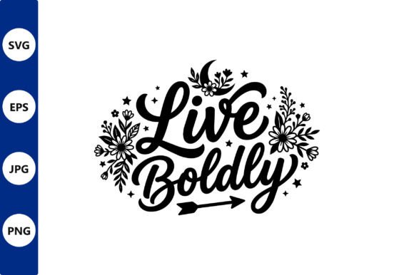 Live Boldly Floral Vector Review