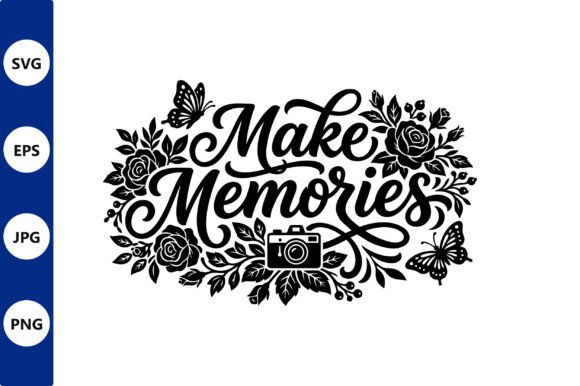 Make Memories Floral Border Vector Review