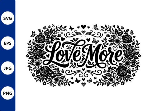 Ornate Love More Vector with Floral Oval: A Designer's Stitch Test