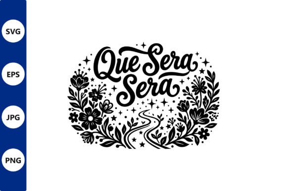 Que Sera Sera Round Floral Frame Vector Review